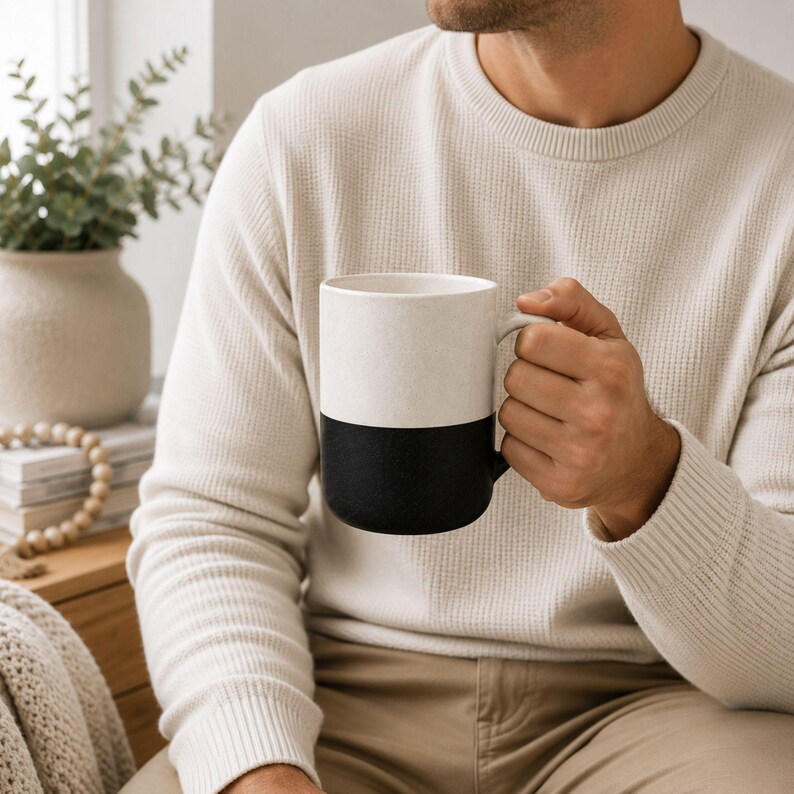 Pour myself a cup of ambition Mug | Speckled Ceramic 13oz image 9