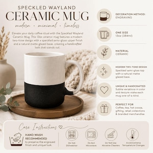 Pour myself a cup of ambition Mug | Speckled Ceramic 13oz image 6
