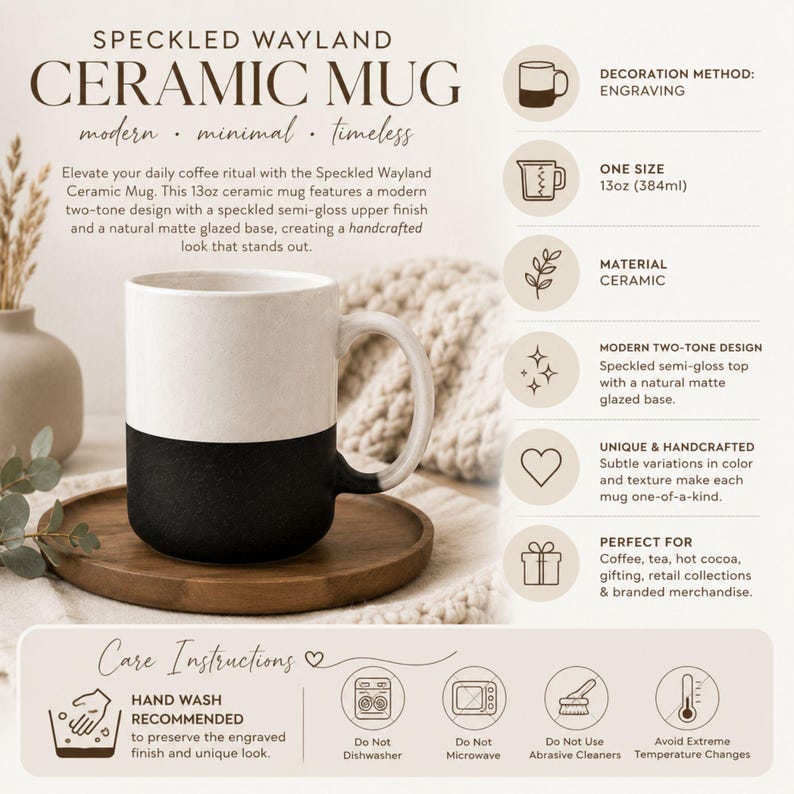 Pour myself a cup of ambition Mug | Speckled Ceramic 13oz image 6