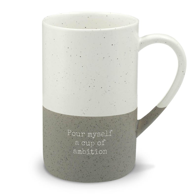 Pour myself a cup of ambition Mug | Speckled Ceramic 13oz image 4