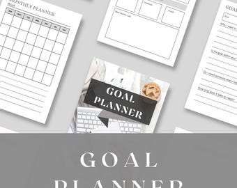 Goal Planner Template, Goal Setting Worksheet, Goal Tracker, Goal Journal, Goal Planning Pages, Goal Board, Printable Goal Planner PDF