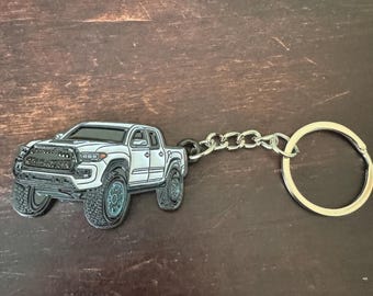 Truck metal keychain