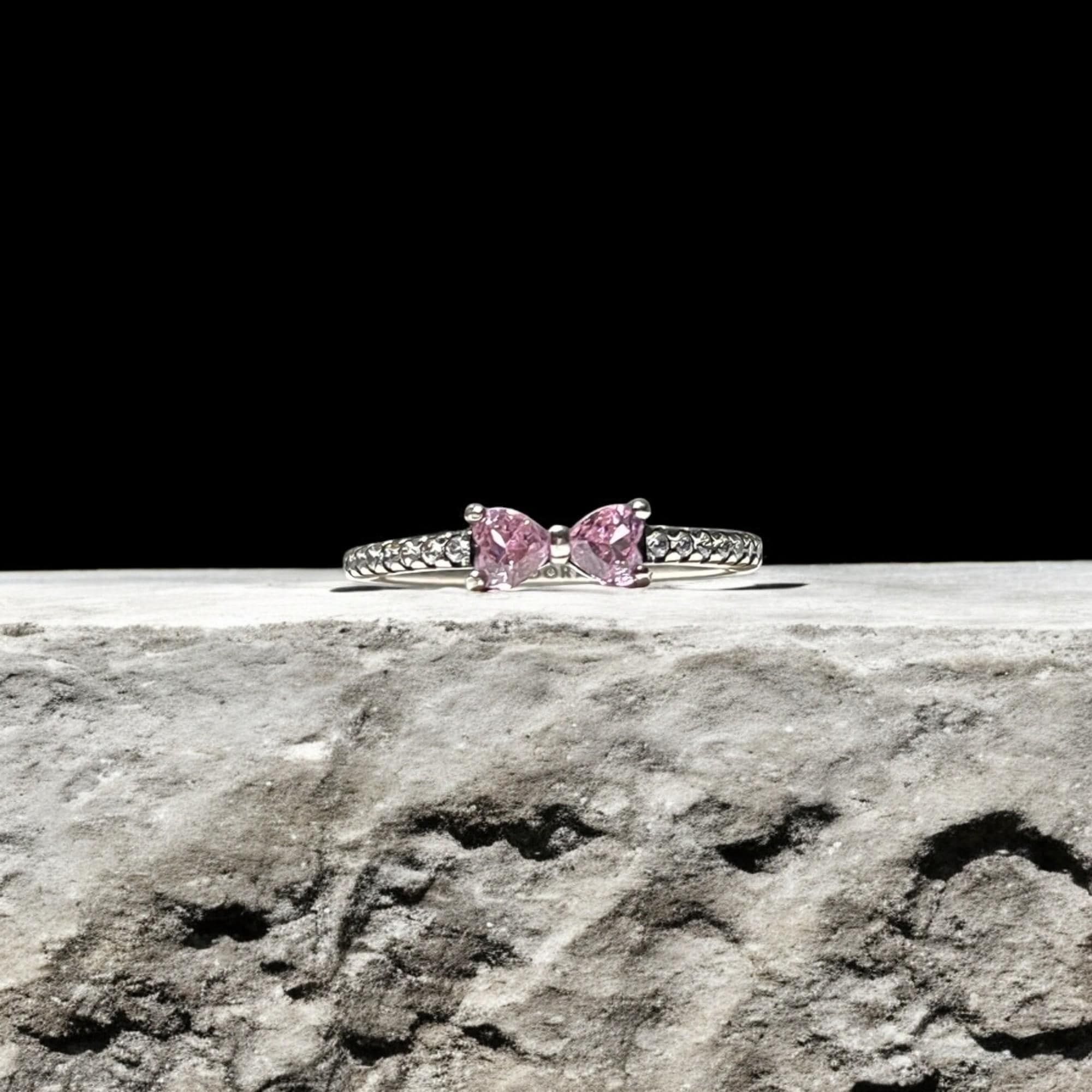 Sparkly Pink Bow Pandora Ring - Etsy