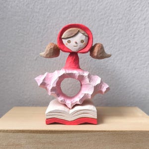 Handmade wooden carving Wood Book Page Holder  Sculpture, Wood Book Page Holder,Thumb Page Holder