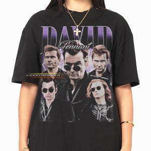 T-shirt graphique David Tennant, T-shirt unisexe vintage