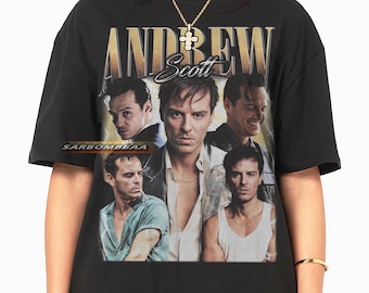 Camiseta gráfica de Andrew Scott, estilo vintage unisex