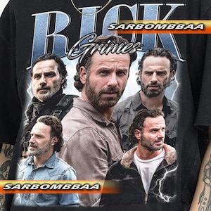 Maglietta stile vintage Rick Grimes Best Seller - t-shirt - manica lunga - girocollo - bambino - bambino - felpa unisex