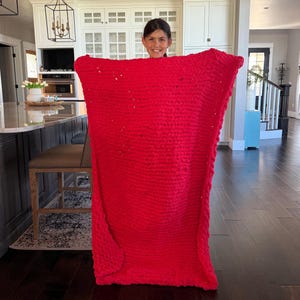 Chunky Blanket - Red