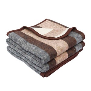 Thick Alpaca Sheep Wool Blanket Throw Heavyweight Camping Outdoors Indoors Soft Warm Alpaca Wool Blankets King Size Peru Striped Design