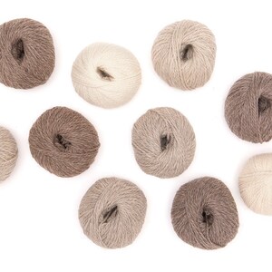 100% Eco Highland Wool Yarn Set of 3 Skeins (150 Grams) Worsted Weight Natural Colors Heavenly Soft and Perfect for Knitting Crocheting