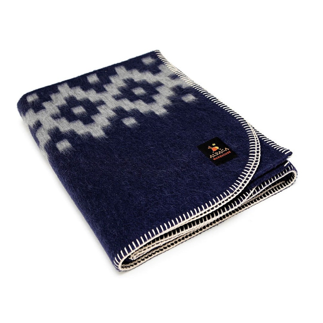 Alpaca Wool Thick Blanket King Size - Biface Design - Alpaca Warehouse