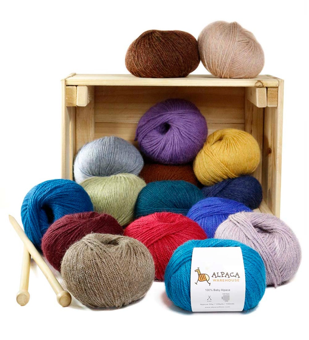 100% Baby Alpaca Yarn Wool Set of 3 Skeins DK Weight - Made in Peru -  Heavenly Soft and Perfect for Knitting and Crocheting (Burgundy, DK)
