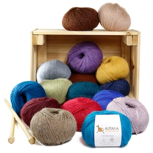 100% Baby Alpaca Yarn Wool Set of 3 Skeins DK Weight - Made In Peru - Heavenly Soft and Perfect for Knitting and Crocheting