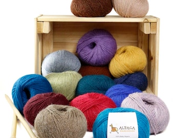 100% Baby Alpaca Yarn Wool Set of 3 Skeins DK Weight - Made In Peru - Heavenly Soft and Perfect for Knitting and Crocheting