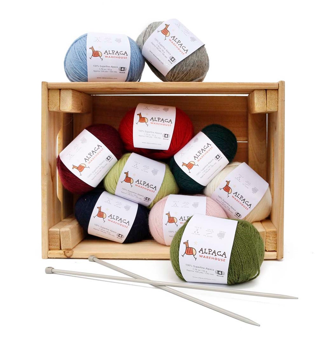 100% Alpaca Yarn Wool Set of 3 Skeins (150 Grams) DK Weight - Heavenly ...