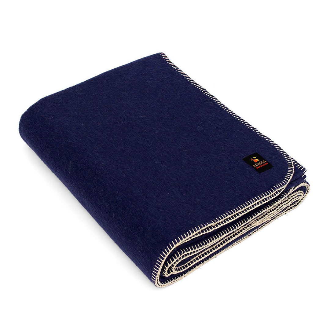 Thick Alpaca Wool Blanket Heavyweight Alpaca Wool Throw Camping