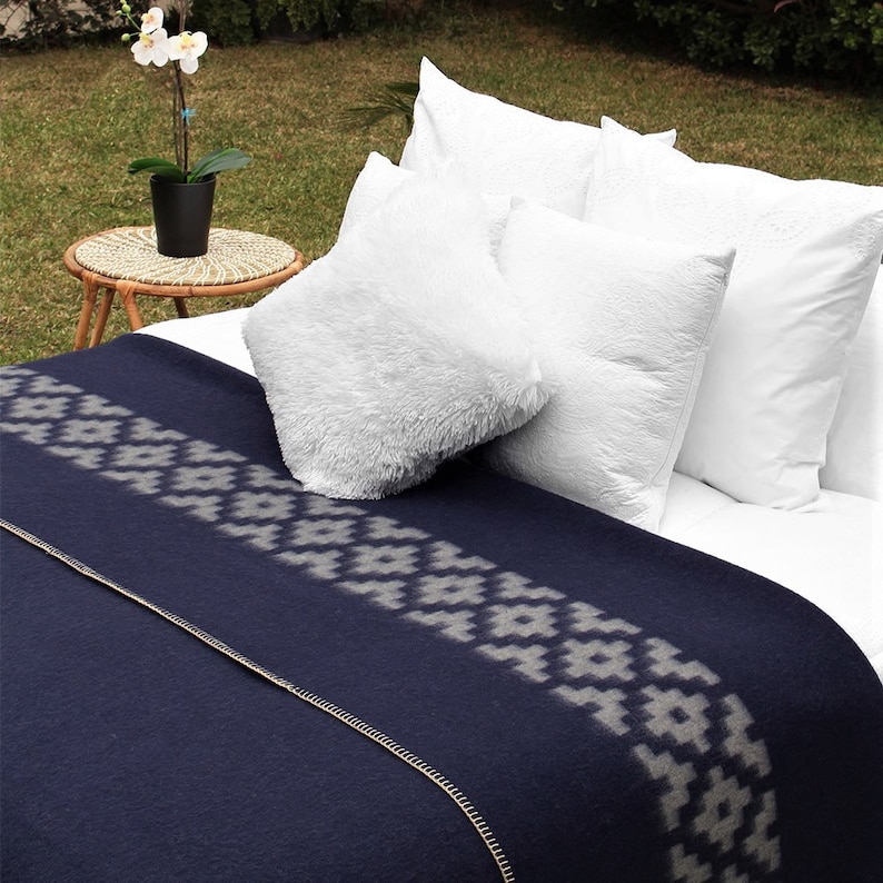 Thick Alpaca Wool Blanket Heavyweight Alpaca Wool Throw Camping