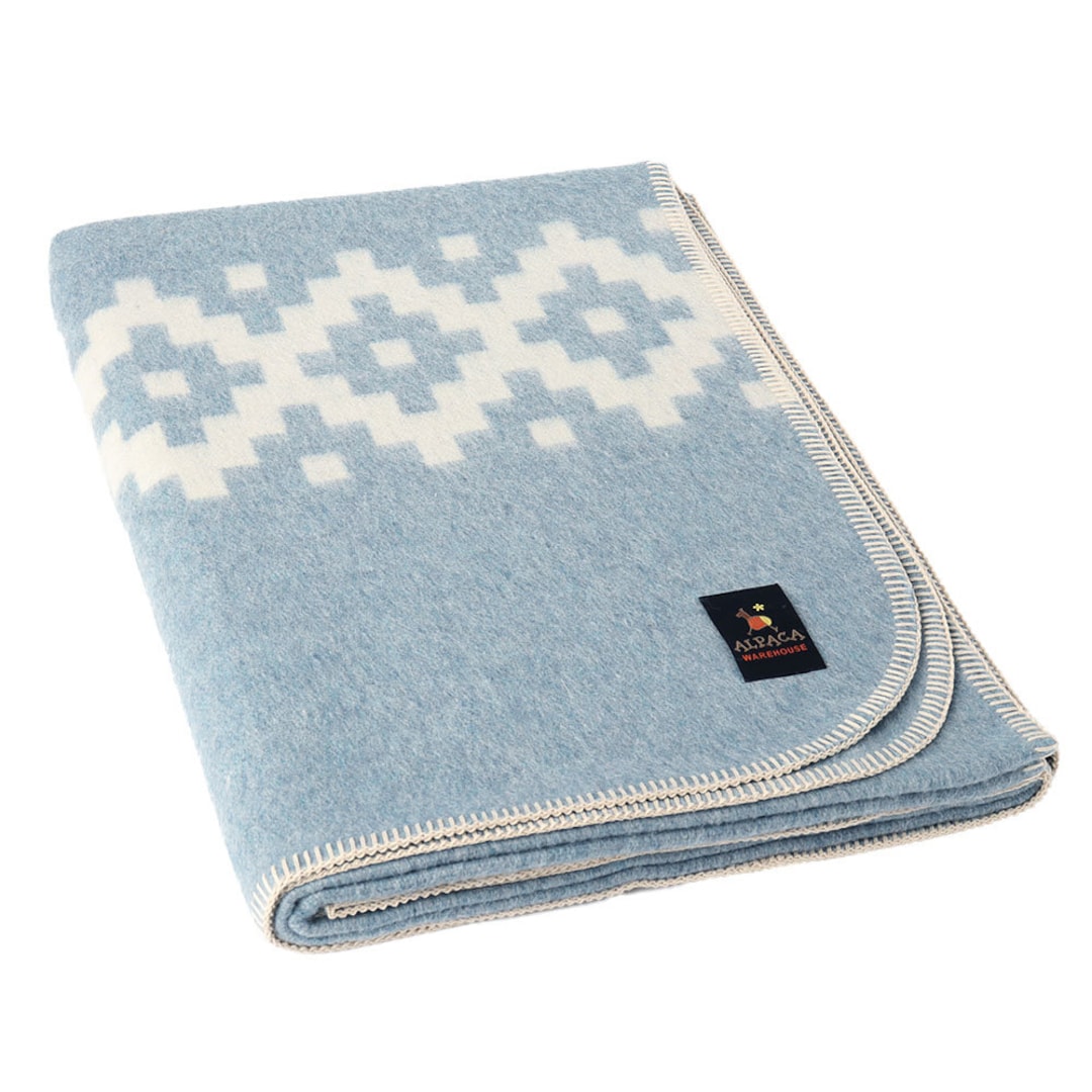 Thick Alpaca Wool Blanket Heavyweight Alpaca Wool Throw Camping