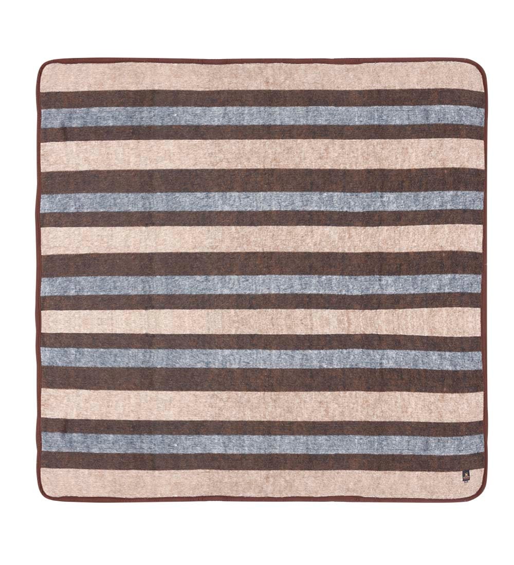 Thick Alpaca Sheep Wool Blanket Throw Heavyweight Camping Outdoors