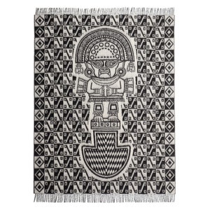 Tumi Knife - Peruvian Inca Culture Inspired Alpaca Wool Throw Blanket - For Bed Couch Sofa Soft Warm - Luxurious, Soft, and Stylish