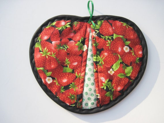 Yummy strawberries flowers Microwave hot bowl holder FREE US SHIPPING cotton