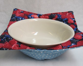 Microwave bowl cozy soup bowl cozie mixed berries blueberry strawberry raspberry