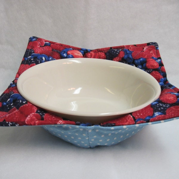 Microwave bowl cozy soup bowl cozie mixed berries blueberry strawberry raspberry