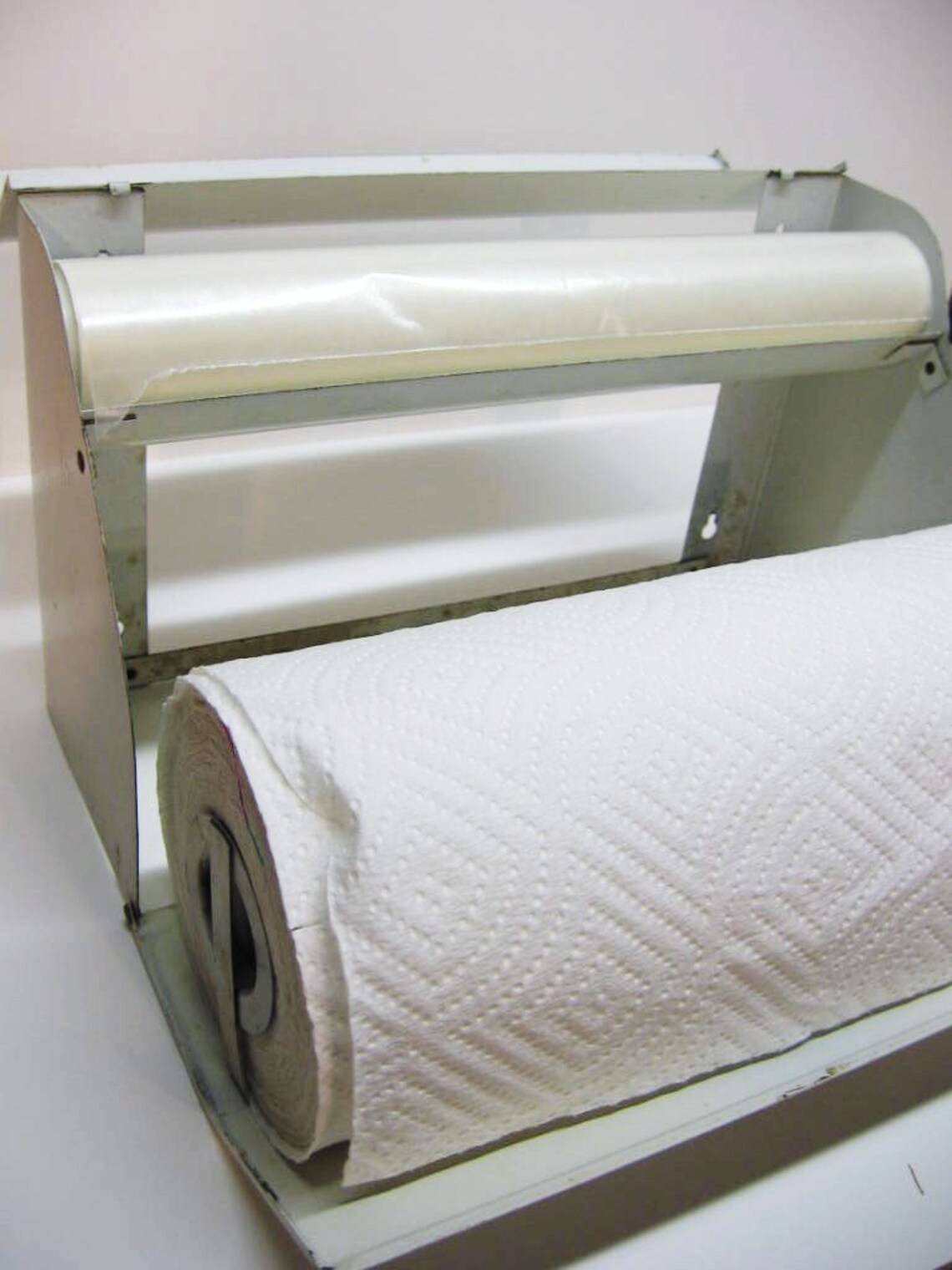 Vintage Metal Paper Towel Holder Wax Paper Dispenser Retro Etsy