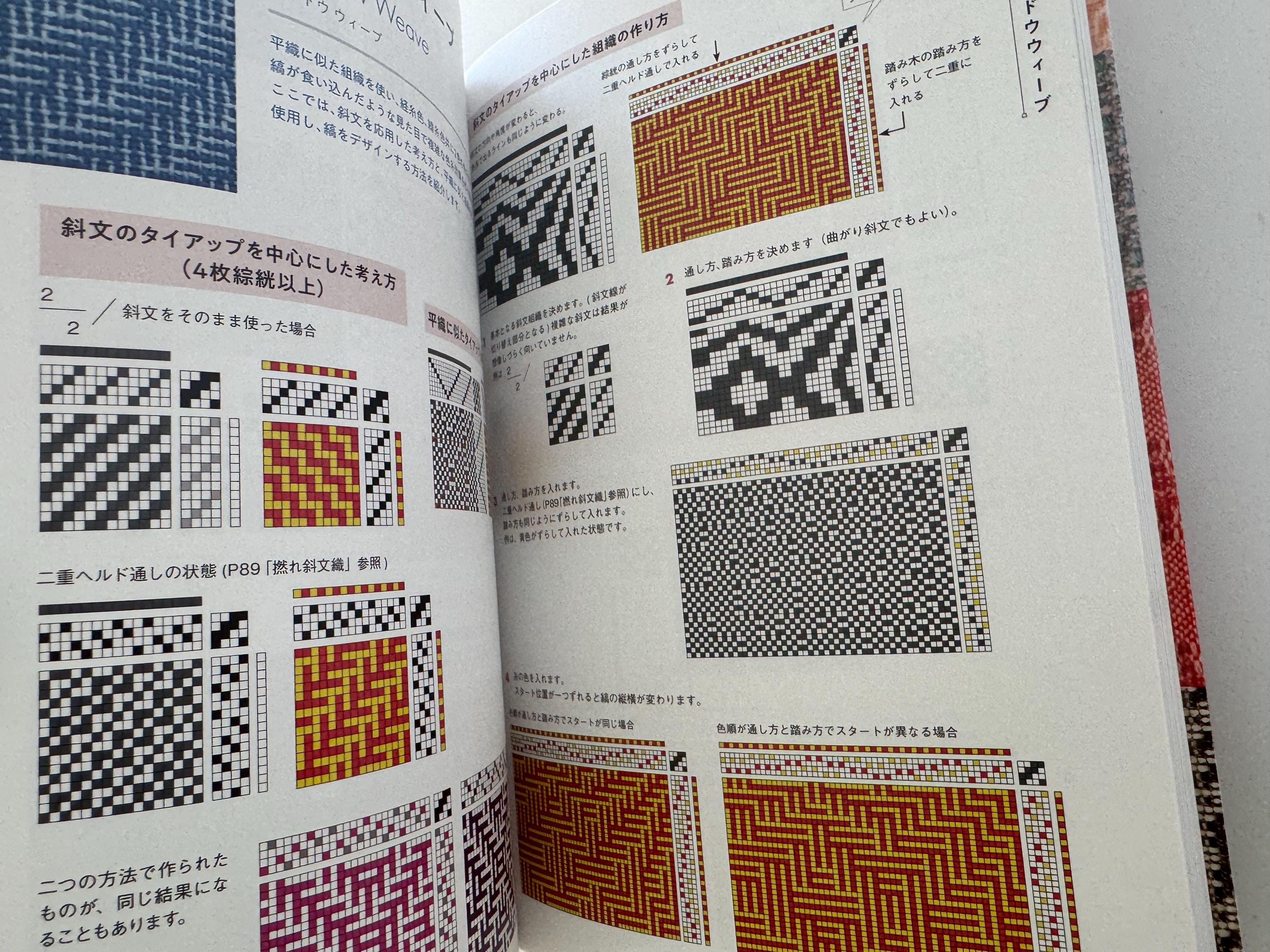 Encyclopedia of Hand Weaving Tissue Charts-japanese Craft