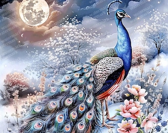 20 Spring Night Clipart, High Quality JPGs, Printable Clipart, Instant Download, Printable Watercolor, Paper Craft, Junk Journals