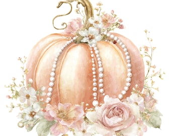 19 Pumpkin Clipart, High Quality PNGs, Printable Clipart, Instant Download, Printable Watercolor, Paper Craft, Junk Journals