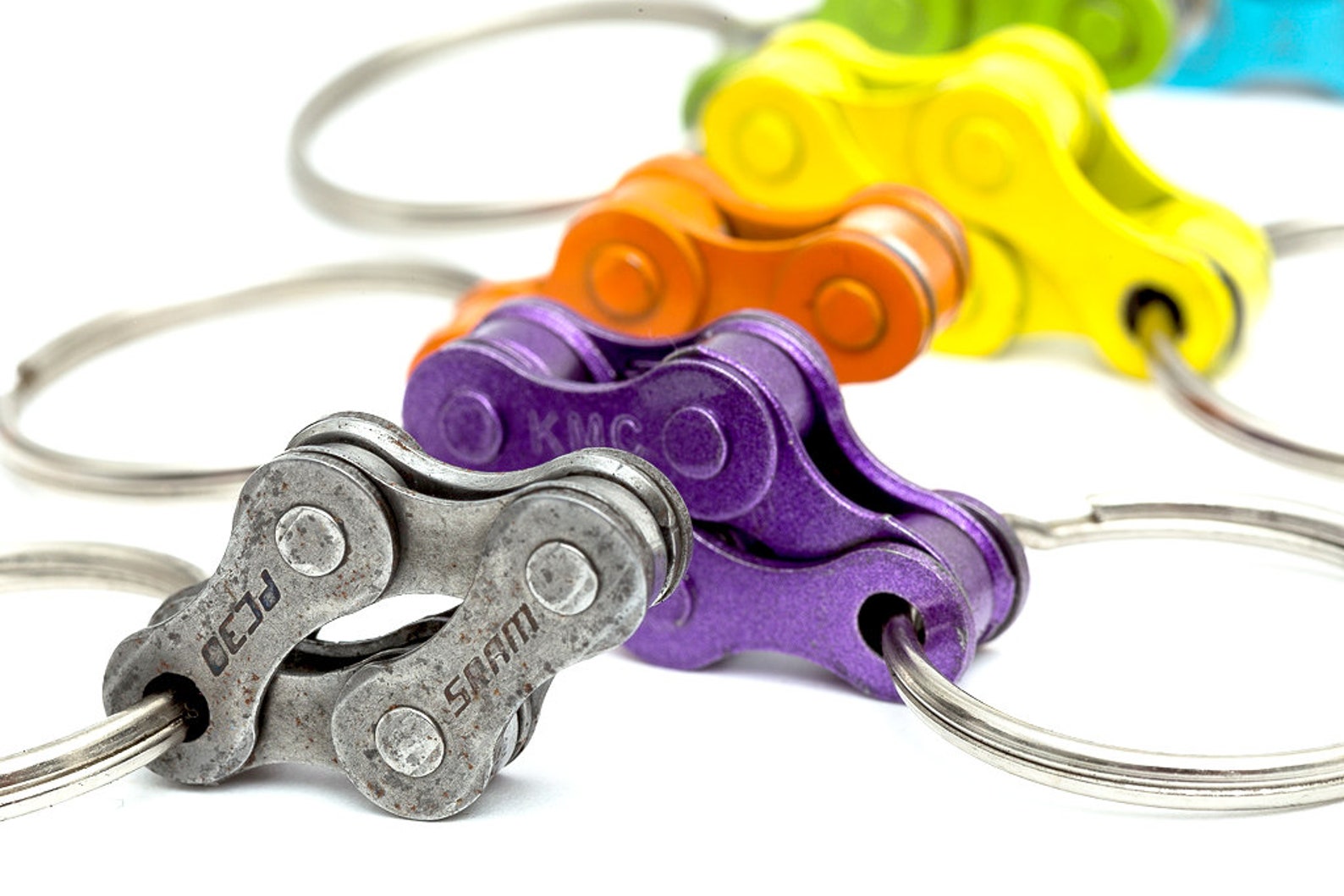 BICYCLE KEYCHAIN in Many Colors Chain Keyholder From Etsy