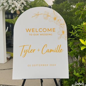 Wedding Entrance Sign | Custom Wedding Signs | Wedding Welcome Sign | Wedding Mirror Welcome Signs | 3D Acrylic Welcome Sign | Modern Signs