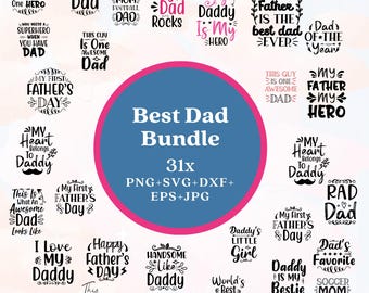 Pacchetto "Vita da papà", file di taglio per la Festa del papà (svg, png, dxf, eps, jpg)