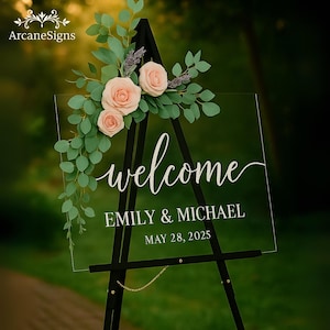 Acrylic Wedding Entry Sign, Custom 3D Welcome to the Wedding, Gold Mirror Welcome Signs, Signage for Wedding Acrylic, Arch Engagement Sign