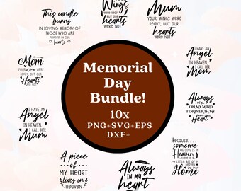 Pacchetto di file SVG per il Memorial Day, design patriottici (png, svg, eps, dxf).