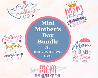 Mini pacchetto speciale per la Festa della Mamma, frasi per la mamma, file (svg, png, dxf, eps)