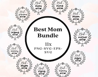 Pacchetto Mamma e Nonna, File di Taglio SVG per la Festa della Mamma (svg, png, dxf, eps)