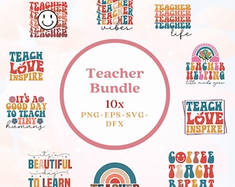 Pacchetto di file SVG per insegnanti, citazioni, regalo di ringraziamento, file di taglio (png, eps, svg, dxf)