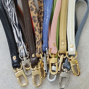 Leather Wrist Strap Keychain Accessory for Wallet or Clutch - Customize Leather Color & Clip Style - 1/2 inch Wide - Hand Made in the USA