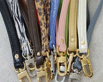 Leather Wrist Strap Keychain Accessory for Wallet or Clutch - Customize Leather Color & Clip Style - 1/2 inch Wide - Hand Made in the USA