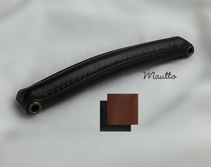 Leather Briefcase Handle Black or Brown 6 Inch Length, 1 Inch Wide, 3/4