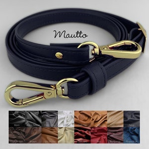 Einstellbare Länge, Cross Body Geldbörse / Taschenriemen - Leder - 55 "Max Länge / 0,5" breit - Wählen Sie Lederfarbe und Steckerstil