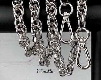 Prince of Wales Chain Strap - Silver Chain Handbag/Purse Strap - 12" to 52" (inches) Lengths - 1/2" (.5 inch) Wide - Customize Your Strap