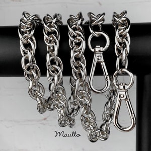 Prince of Wales Chain Strap - Silver Chain Handbag/Purse Strap - 12" to 52" (inches) Lengths - 1/2" (.5 inch) Wide - Customize Your Strap