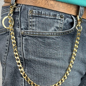 Gold or Silver Wallet Chain: USA Made Key Tether with Removable Keyring