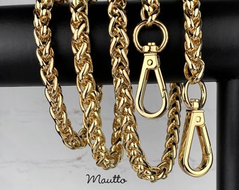 12mm Golden Plated Purse Chain, Purse Strap, Curb Chain, Wheat Chain, Cable  Chain, Chain Strap, Bag Chain, Wallet Chain, Replacement Chains 