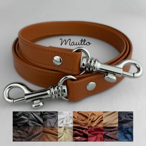 Crossbody / Messenger Strap - 50" (inch) Length - .75" (inch) Wide - Leather Purse/Bag Strap - Choose Leather Color & Connector Style