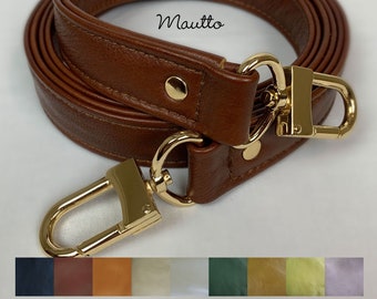 ON SALE! Leather Strap - 1" Wide with Gold #16XLG Clips - Short Handle to Long Crossbody Lengths Available - Choose Leather Color