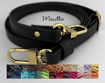 Adjustable Leather Strap for Petite Designer Bags: Pochette / Eva / Alma / Noe / Coussin / Dauphine / Loop etc - PM Sizing 13mm Wide